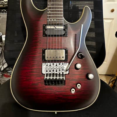 Schecter C-1 Platinum FR S Sustainiac 2017 - 2021 - Crimson Red Burst Satin image 2