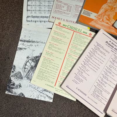 Lot of 9 Old Vintage Books Chorus and Orchestra Sheet Music Creation, Messiah, Lord my God image 4