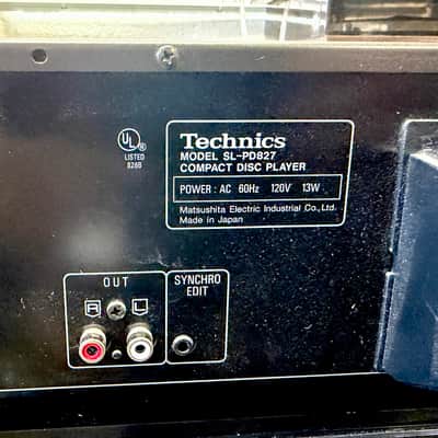 Technics SL-PD827 5 Disc CD Changer with Remote MASH Digital; Tested SEE VIDEO image 8