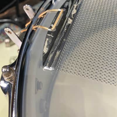 Slingerland -  5x14" Gene Krupa Sound King Snare Drum, 10 Lugs, Trick Strainer, 1970s Chrome over Brass image 20