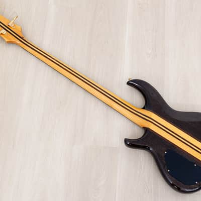 1990s Aria Pro II Super Bass SB-800 See-through Black Vintage Neck Through Bass, Near-Mint w/ Case & Hangtag image 13