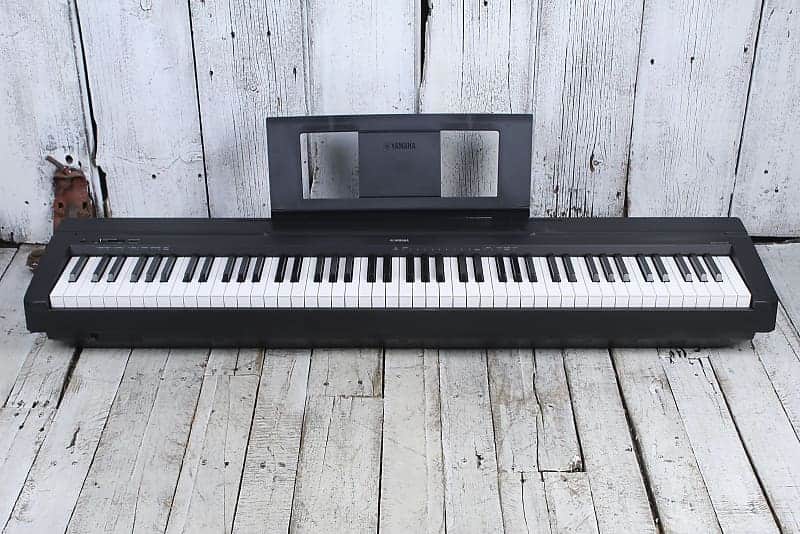 Yamaha P45 88 Key Weighted Action Digital Piano w Power Supply and Pedal Black image 1
