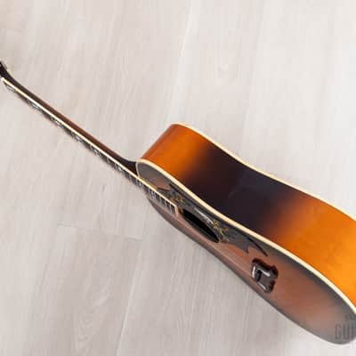 1991 Orville by Gibson Dove Vintage Sunburst Dreadnought Acoustic Electric Guitar w/ Case image 14