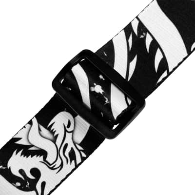 MPD2-013 Sangle en Polyester 5 cm Design 013 Black and White Dragon Levy s image 3