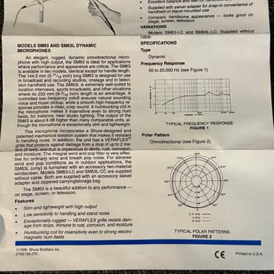 Shure SM63 Omnidirectional Dynamic Microphone - Pre Owned image 8