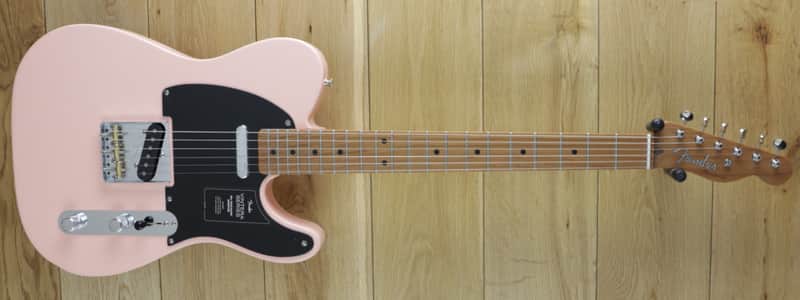 Fender Limited Vintera 50 Tele Modified Roasted Maple Neck Shell Pink MX21195841 image 1