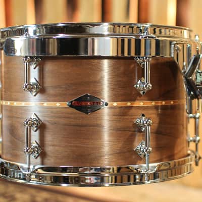 Craviotto Custom Shop Walnut Satin Oil w/ Cherry Inlay Drum Set - 14x20, 8x12, 14x14 image 3