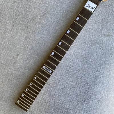Black DIY Guitar Maple Wood Neck, 24 Frets Fingerboard Rosewood Fretboard image 3