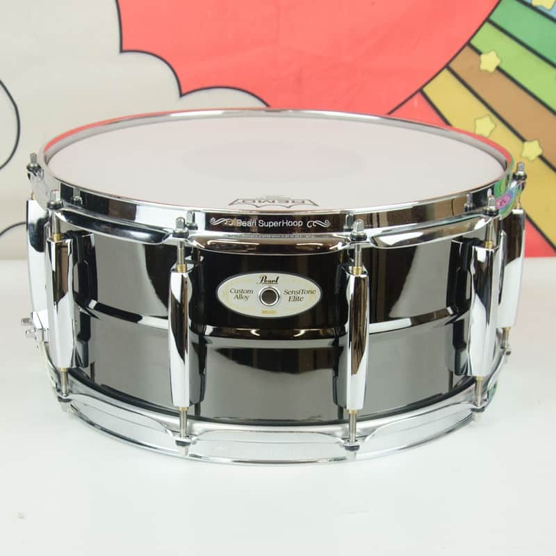 Used Pearl Sensitone Elite 14 x 6.5" Black Nickel Snare image 1