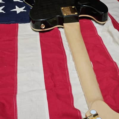 UPGRADED NEW MAPLE FLAMED SOLID 6 STRING COZART TL ELECTRIC GUITAR image 5