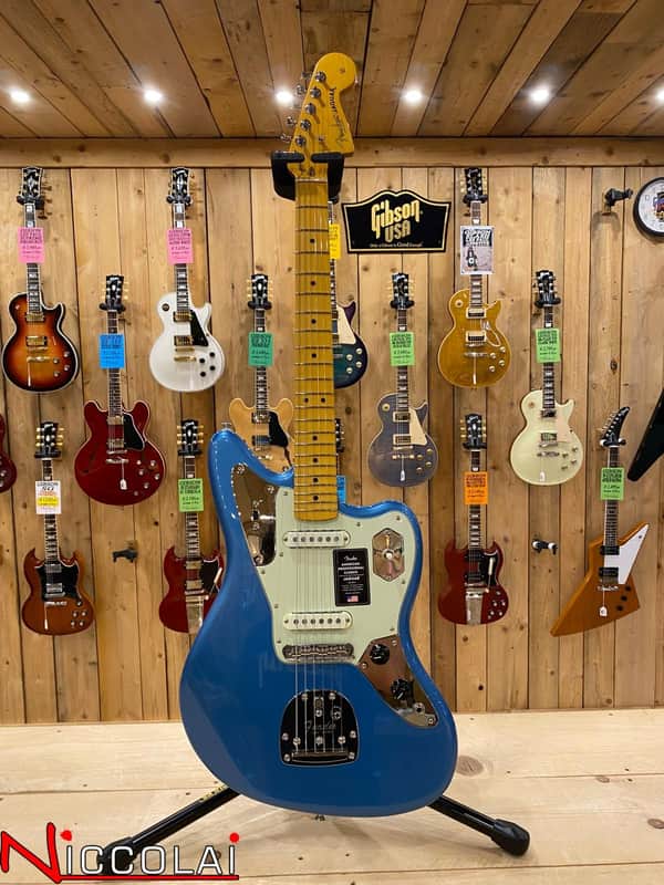 Fender American Professional Classic Jaguar, Maple Fingerboard, Faded Lake Placid Blue image 1