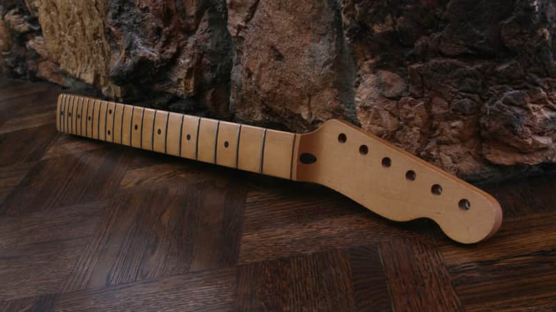 Aged Allparts Tele Neck Nitro Relic Rolled Fingerboard Edges Licensed by Fender Telecaster TMO-C Fits MJT image 1