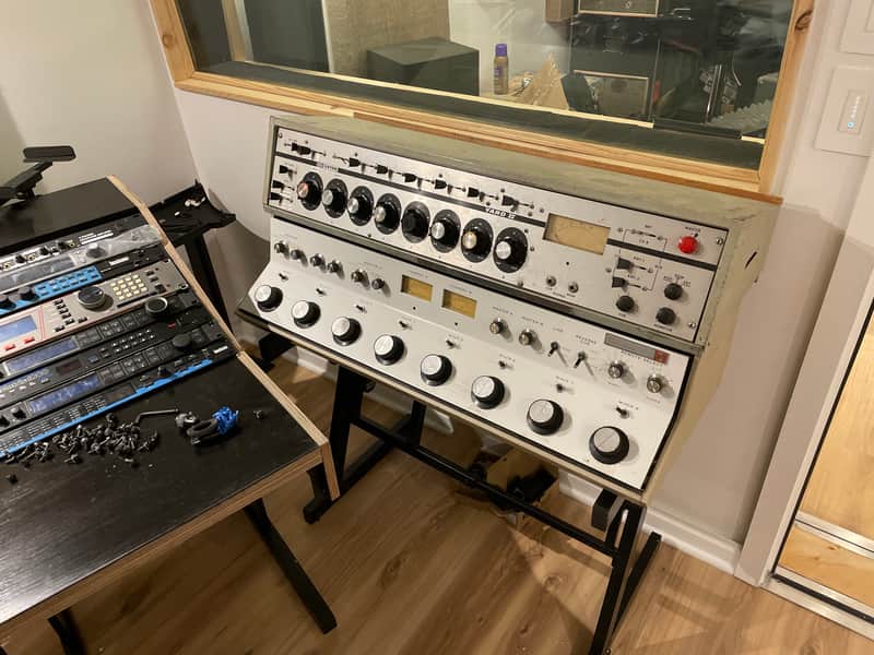 one of a kind custom Gates + Collins pair of analog recording and mixing console - vintage analog summing! image 1