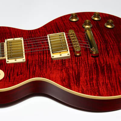 Gibson USA 50s Les Paul Standard Plus 2006 | Black Cherry Flametop Gold Hardware AA Top image 5