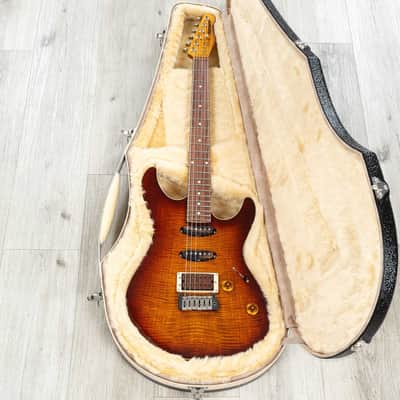 Fibenare Roadmaster FB Guitar, Flame Maple Neck, HSS Pickups, Tobacco Sunburst image 12