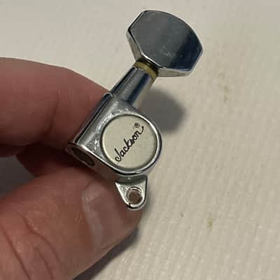 2000's Jackson Dinky Guitar Chrome Jin Ho Korea Tuners Tuning Pegs 6 In Line image 6