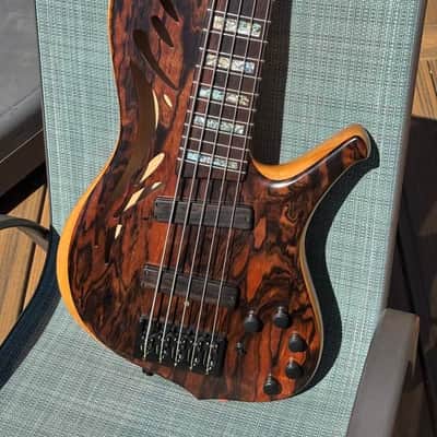 Ken Lawrence Chamberbrase II 5 string electric bass guitar LED's image 23