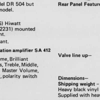 Hiwatt SA412 1974 50Watt RMS - RARE - image 12