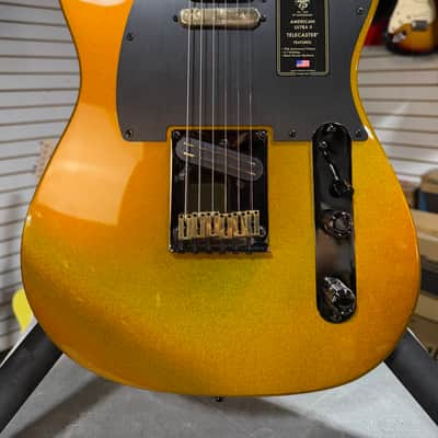 Fender 75th Anniversary American Ultra II Telecaster Electric Guitar - Liquid Gold w/OHSC + FREE $299 Plek & Setup #667 image 2