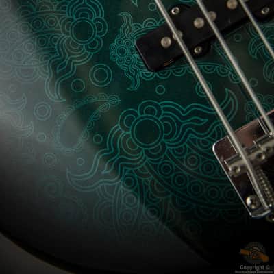 Fender Jazz Bass CUSTOM 1994 Green Paisley image 13