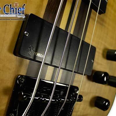 Tobias Toby Pro 4 String Bass Guitar Natural Quilt Maple Body image 5