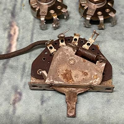 Vintage Original 1958 Fender Tele Pots & Switch image 2