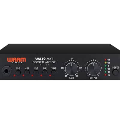 Warm Audio WA12 MKII Black API 312 Style Single-Chnl Microphone Preamp Mic Pre image 1