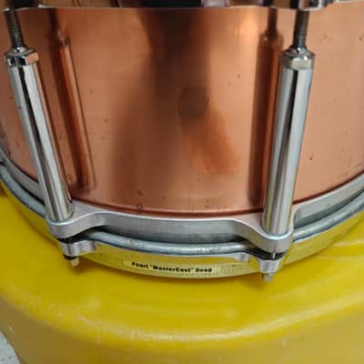 Used Pearl Free-Floating Snare Drum - 14 x 6.5 Copper w/ Case image 8