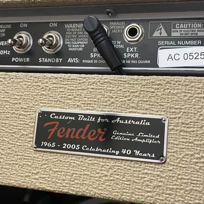 Fender Custom Shop '65 Deluxe Reverb-Amp "Australia Edition" 2005 - Blonde image 17