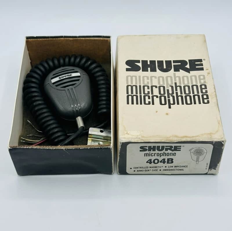 Vintage Shure Microphone 404b w/ Original Box & Bracket 1950s image 1