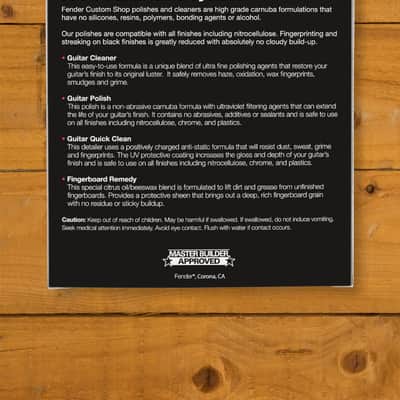 Fender Custom Shop Deluxe 4-Step Guitar Care & Cleaning System - 4 Pack - Black image 2