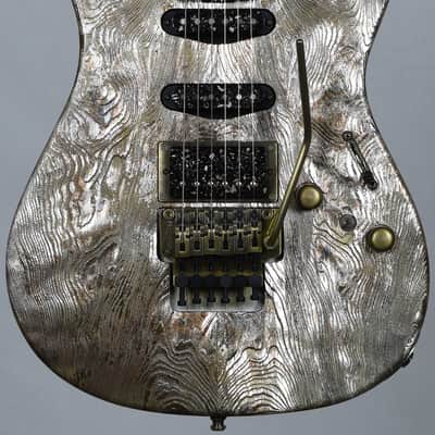 ESP Exhibition Limited Snapper-CTM FR Sand-Blast Maziora Gold Leaf Electric Guitar image 2