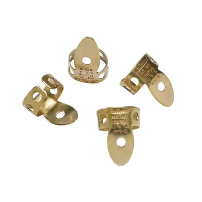 D'Addario NP2B-04 National Brass Finger Banjo or Guitar Picks - 4-Pack image 1
