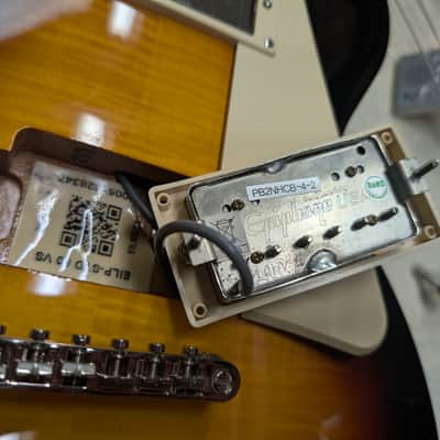 Epiphone Les Paul Standard 50’s Guitar in Bourbon Burst over a Flame Maple Top with Locking Hard Shell Case (with key). Very Good Condition. Fresh professional set up. Made in 2020. image 15