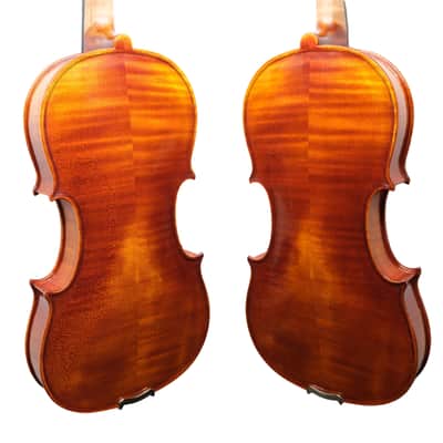 Handmade 3/4 Violin Outfit – European Flamed Tonewood, Rich Warm Tone,Case & Bow image 3