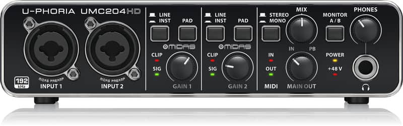 Behringer U-Phoria UMC204HD USB Audio Interface image 1