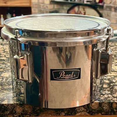 Pearl fiberglass 8x10 concert tom w/chrome mirror finish. image 1