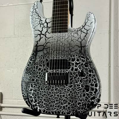 Schecter USA Custom Shop John Browne Signature Zenith 7 Baritone 7-String Electric Guitar w/ Case - Fracture White image 4