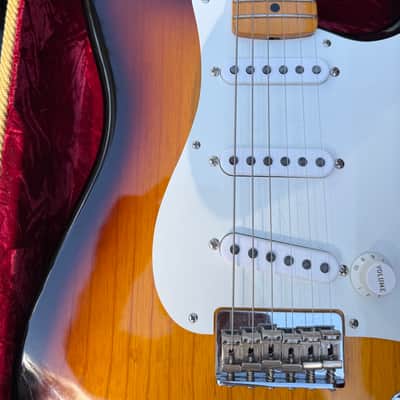 Vintage Custom ‘55 Hard Tail Stratocaster Time Capsule Package Sunburst, 2023 image 6