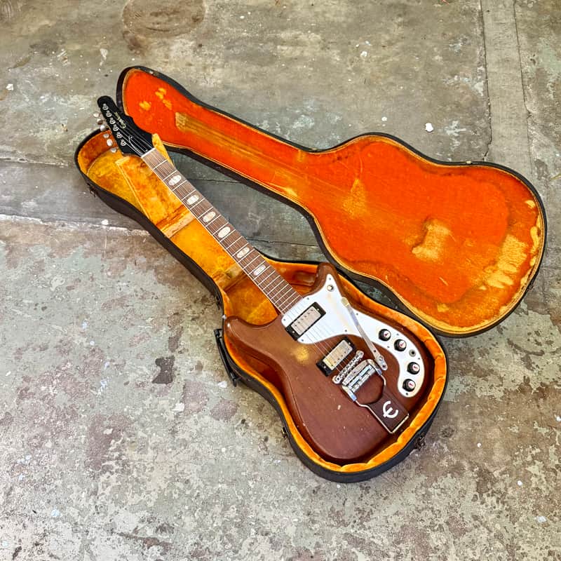 Epiphone Crestwood Wilshire c 1963 - Cherry original vintage USA Pat no PAF mini Humbucker tremotone vibrato Kalamazoo Gibson image 1