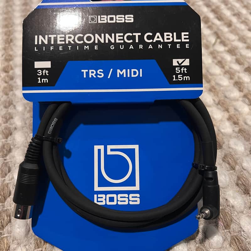 BOSS BMIDI-1-35 MIDI to Mini TRS Cable - 5ft image 1
