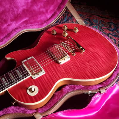 1996 Limited Edition Factory Aniline Dye Top Gibson Les Paul Classic Premium Plus Trans Red, r0 killer! image 2
