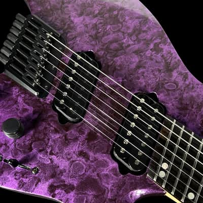 2024 Ormsby Goliath GTR 7 String Roberto Barros Signature Headless Multi-Scale ~ Cyborg Purple image 5