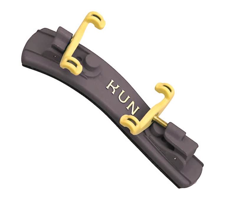 Kun Mini 1/16-1/4 Collapsible Fully-Adjustable Comfort Contour-Curve Violin Shoulder Rest Brown Fits 11" Viola image 1