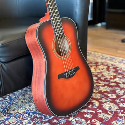 Jay Turser JTA53 3/4 Acoustic Guitar - Blackwood Fingerboard, Satin Red image 3