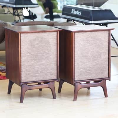 1960s Ace-Hi Furniture Vintage Danish Modern Mid Century Speaker Cabinets - 12" Speaker Cabs! image 1