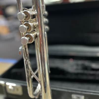 King 2055T Silver Flair Bb Trumpet with 1st Slide Trigger (Silver Plated) - Recently Overhauled by Master Technician image 5