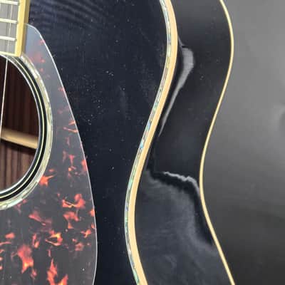 Yamaha LL16DRBLHC L Series Rosewood Folk Acoustic Guitar Black with Passive Pickup with Case image 4