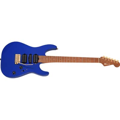 Immagine Charvel Pro-Mod DK24 HSH 2PT CM Electric Guitar, Caramelized Maple Fingerboard, Mystic Blue - 5