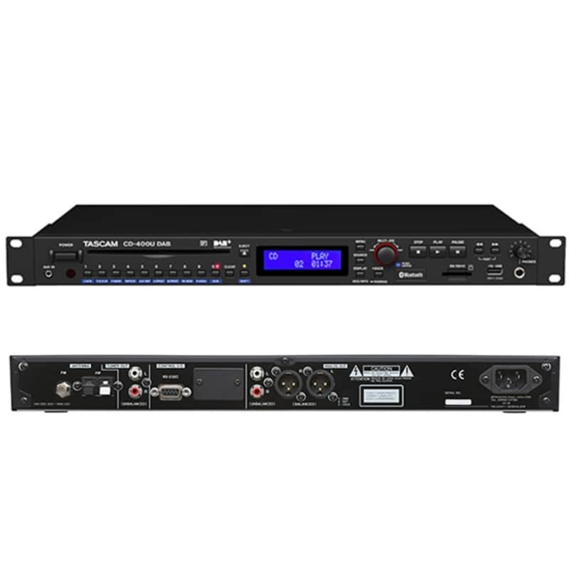 TASCAM CD-400U Rackmount CD/SD/USB/Bluetooth/AM-FM Digital Player / Recorder image 1